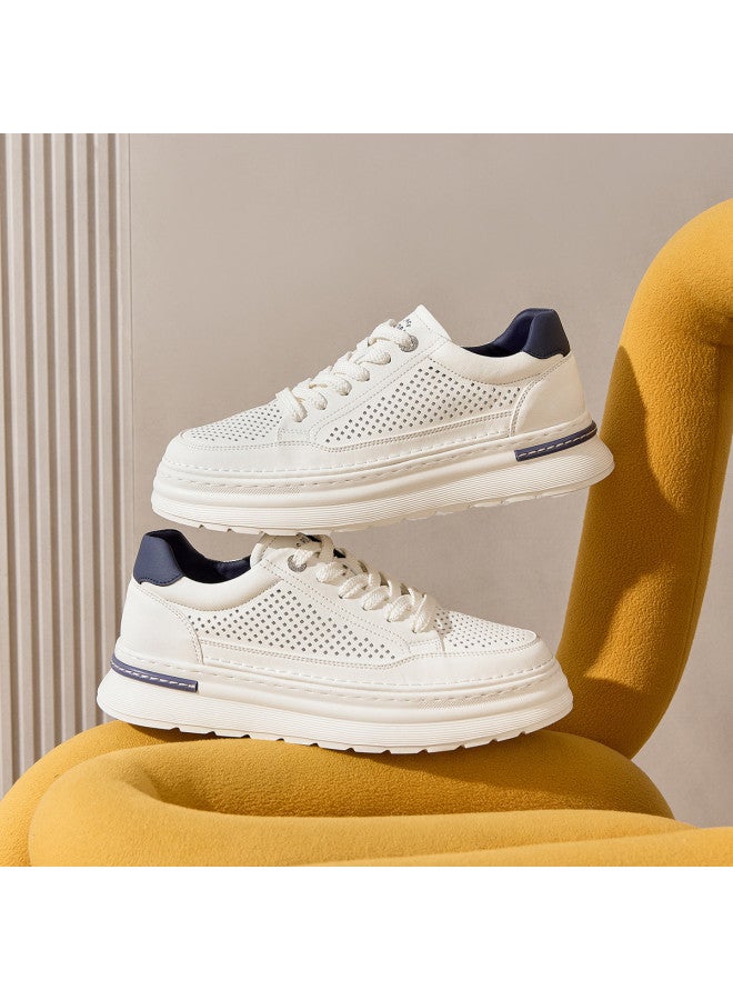 U.S. Polo Assn. Men's Versatile Sports Shoes, Breathable Casual Sneakers, Lightweight White Plimsolls - Image 4
