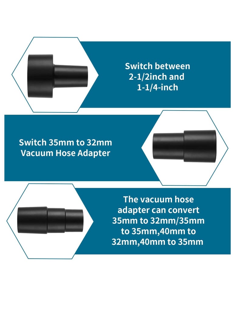 واي آند دي Vacuum Hose Adapter, 3 Pcs Universal Adapter Connector Kit for Wet Dry Cleaners Converter 2-1/2 Inch to 1-1/4 Inch, 1-3/8 1-1/2 - Image 5