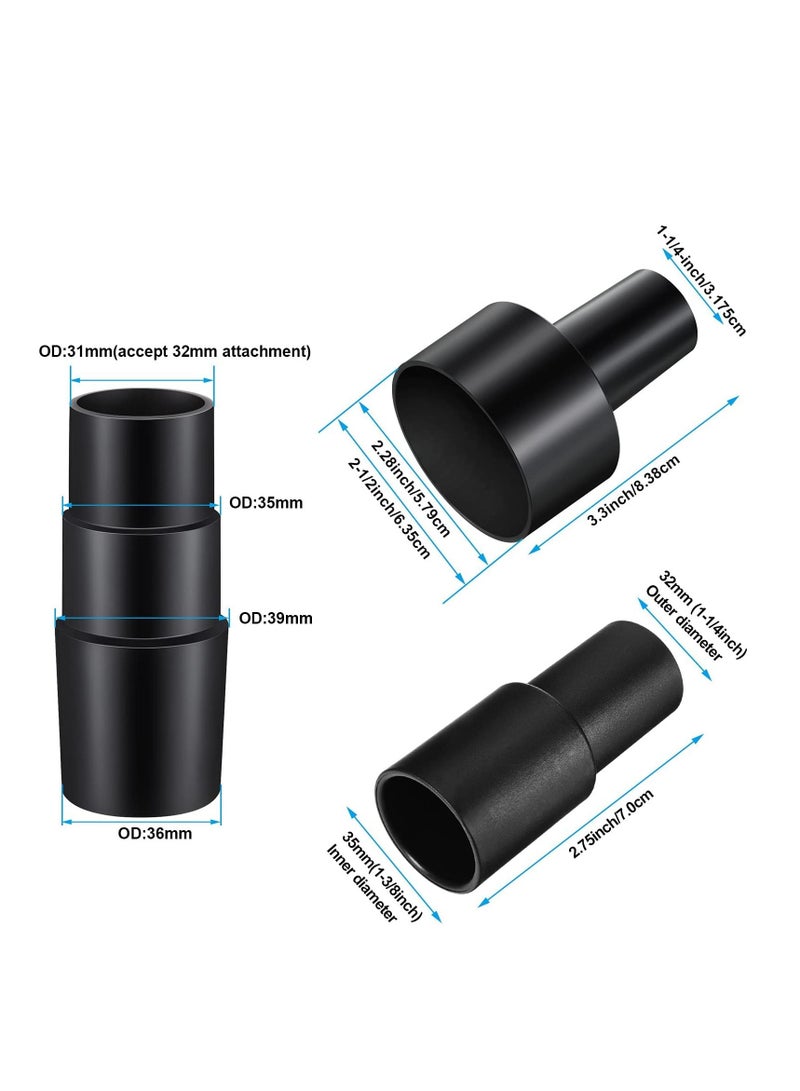 واي آند دي Vacuum Hose Adapter, 3 Pcs Universal Adapter Connector Kit for Wet Dry Cleaners Converter 2-1/2 Inch to 1-1/4 Inch, 1-3/8 1-1/2 - Image 4