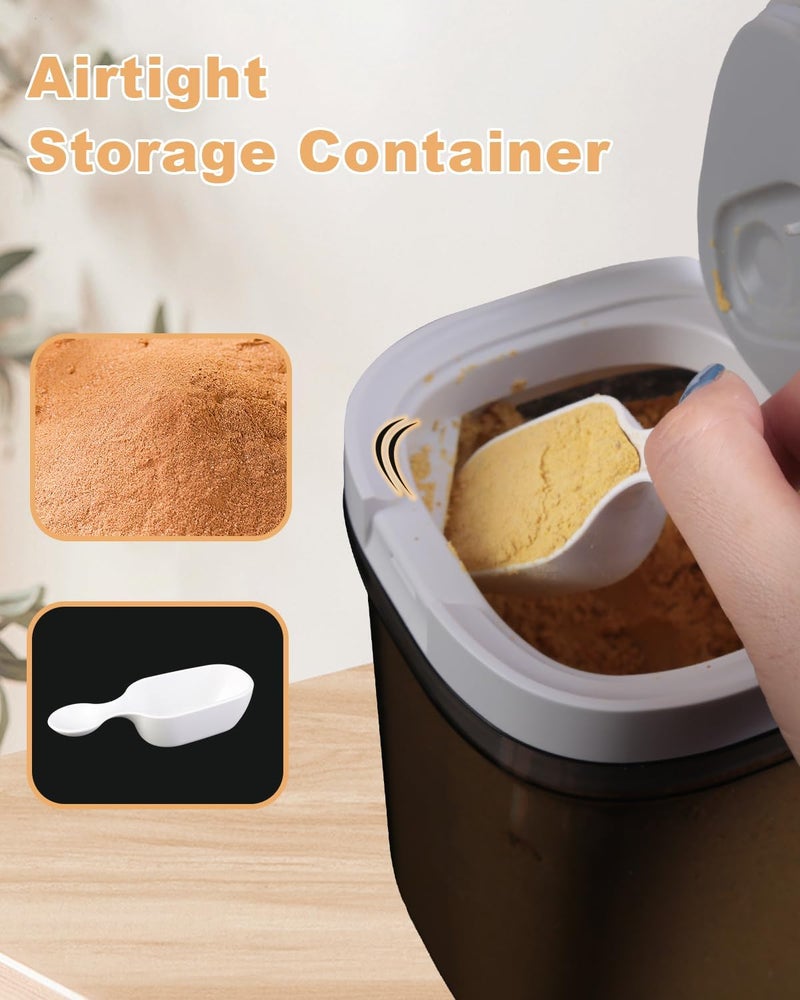 LANGMINGDE Airtight Food Storage Containers Set, 1.1QT BPA Free Coffee Canisters with Magnetic Scoop, Ideal for Beans, Ground Coffee, Spices, Herbs, Keeps Freshness, Easy to Clean - Image 4
