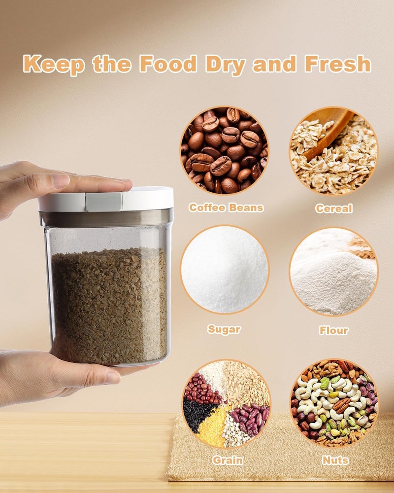 LANGMINGDE Airtight Food Storage Containers Set, 1.1QT BPA Free Coffee Canisters with Magnetic Scoop, Ideal for Beans, Ground Coffee, Spices, Herbs, Keeps Freshness, Easy to Clean - Image 2