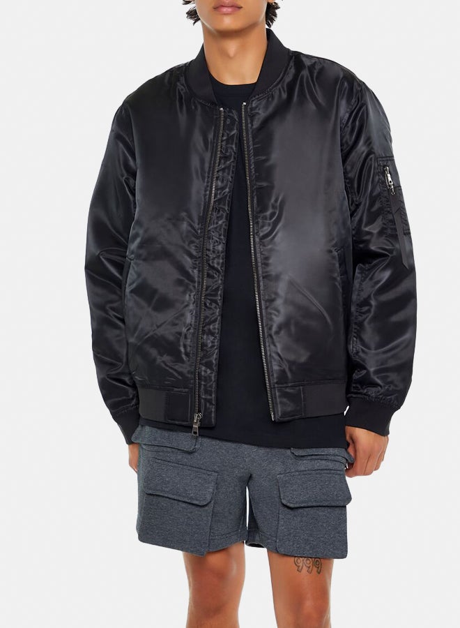 FOREVER 21 جاكيت بومبر بسحاب - Image 1