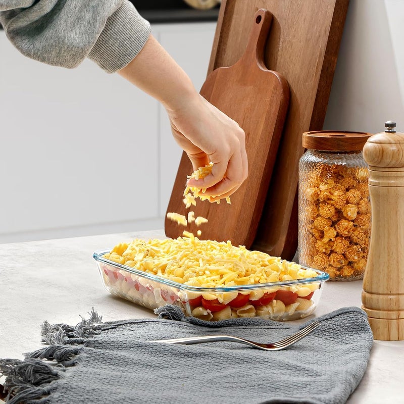 NUTRIUPS 1.5 QT Glass Baking Dish for Oven, (Single Serving) Glass Pan for Cooking, Casserole Dish Rectangular Baking Pan Bakeware - Image 5
