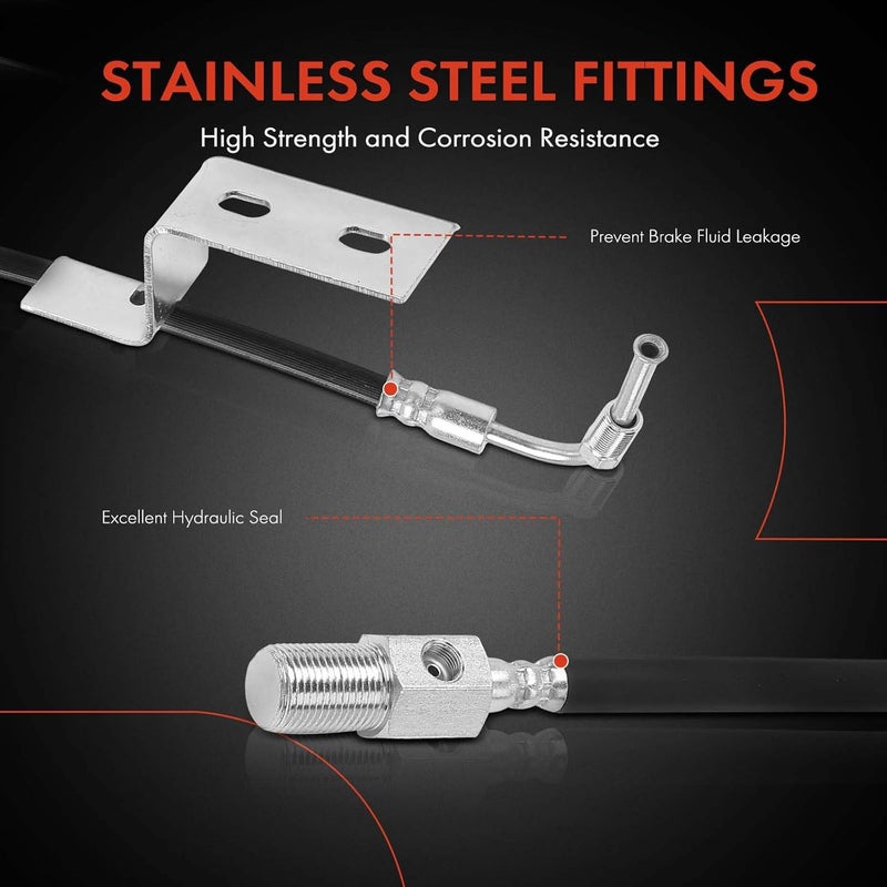 A-Premium Brake Hydraulic Hose Set for Chevrolet and GMC - Image 4