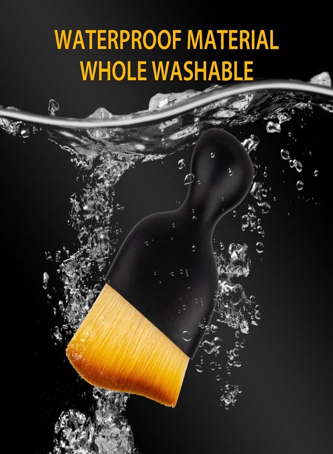 Amrules 2PCS Car Interior Detailing Brush, Auto Car Detailing Brush Dusting Brush, Soft Bristles Car Interior Cleaning Tool for Dashboard Interior, Exterior, Skylight, Leather, Dust Brush (Black) - Image 5
