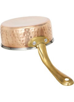KEDGE Kedge 1 Por Pure Copper Hammered Heavy Saucepan With Lid And Brass Handle, 400 Ml Capacity  - Image 4