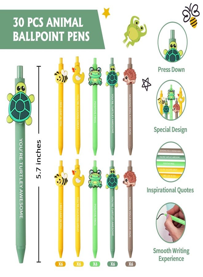 BHHQHH 30 Sets Employee Appreciation Gifts Bulk Funny Animal Thank You Pens - Image 2