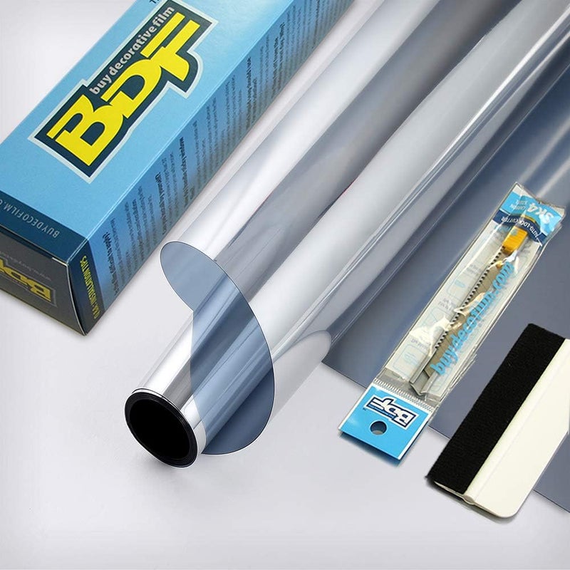 BDF Static Cling One Way Privacy Window Film - Silver - Image 2