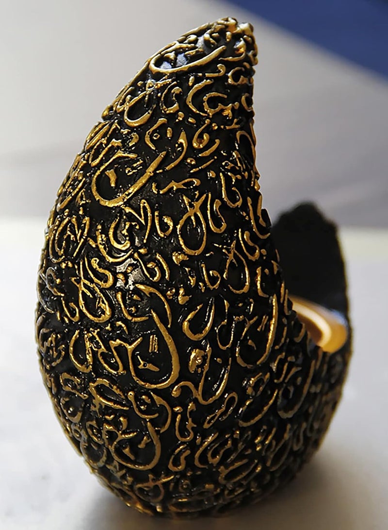 Crescent Resin Incense Burner Arab Ramadan Moon Crescent Incense Holder EID Middle East Aromatherapy Stove Muslim Candle Lamps Aroma Oil Diffuser Desktop Ornament Home Office Living Room Decor Gift - Image 5