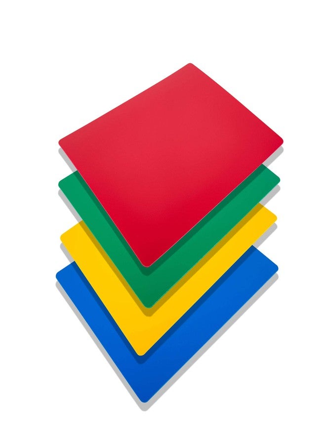 ثيرتين سيفس حصائر تقطيع المطبخ الاحترافية - مقاس 15 × 12 بوصة معتمدة من NSF، مجموعة مرنة من 4 ألوان (أحمر، أزرق، أخضر، أصفر) للحوم والخضروات والمأكولات البحرية (سمك 1/16 بوصة) - Image 3