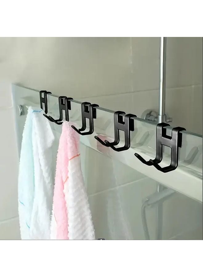 1pc Silvery S Shaped Metal Wall Hooks Space Saving Towel Rack - Image 3