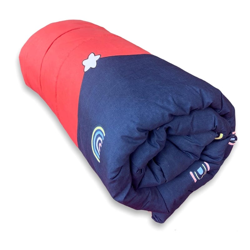 AWSM COLLECTION Baby Super Soft Lightweight Reversible All Season Use Comforter AC Blanket Baby Wrap for Kids 43 x 58 Inches 05 YearsRed Blue