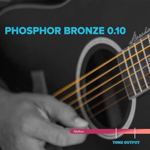Kadence Phosphor Bronze Guitar Strings and 10 Picks Combo - String Set X 1nos, First E StringX 2 nos and 10 Anti slip 0.48mm Plectrums with hostile grip - Image 2
