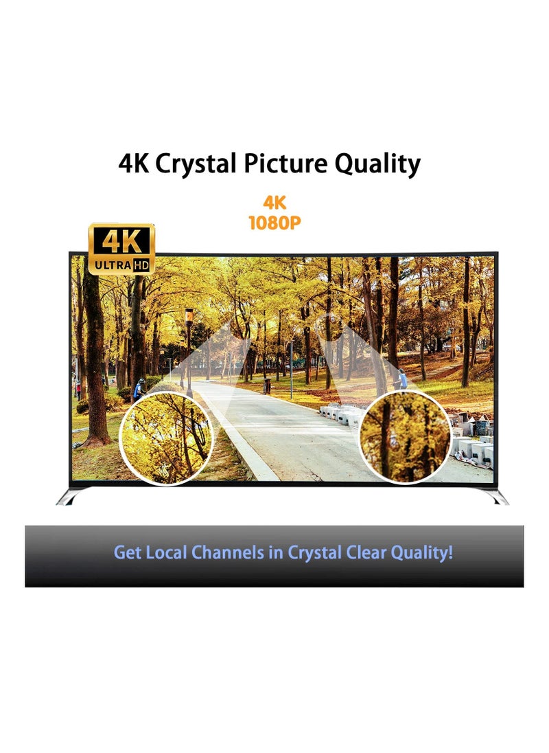 SYOSI - 4K 1080p Digital TV Antenna, HD TV Digital Antenna with Signal Booster Smart TV Supported Digital Antenna Free Local Channel TV Antenna for Smart TV and All Older TV's -Signal Booster 16FT Cable - Image 1