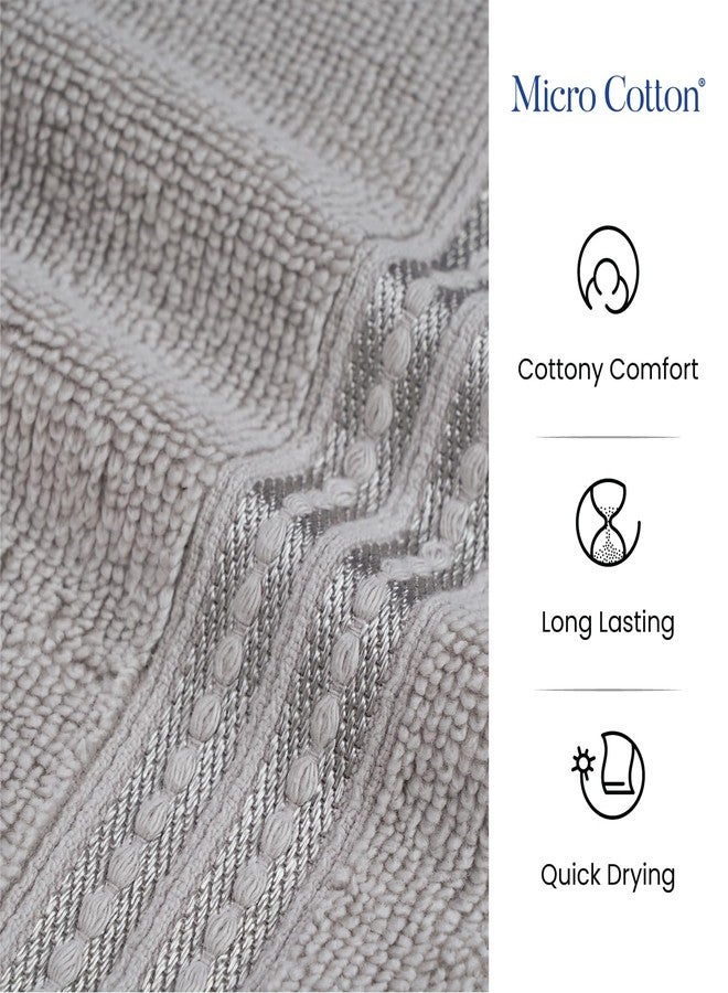 Micro Cotton Premium Face Towel Set of 4 - Fery Bern Collection, Ultra-Soft and Highly Absorbent, Quick-Dry, 100% Natural Cotton Face Towels for Bathroom, Skincare, Gym, and Spa (Silver Grey) - Image 4