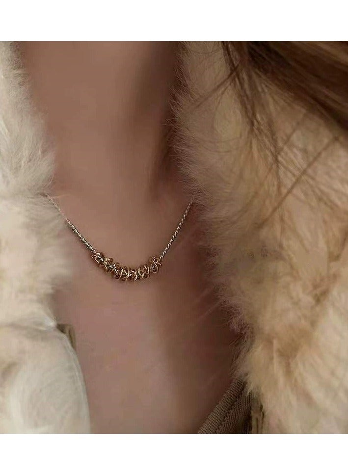 Goolsky Sweet & Sour Colorblock Necklace for Women – Indie High-End Fine Chain, Versatile Fall/Winter Collarbone Sweater Chain  - Image 2