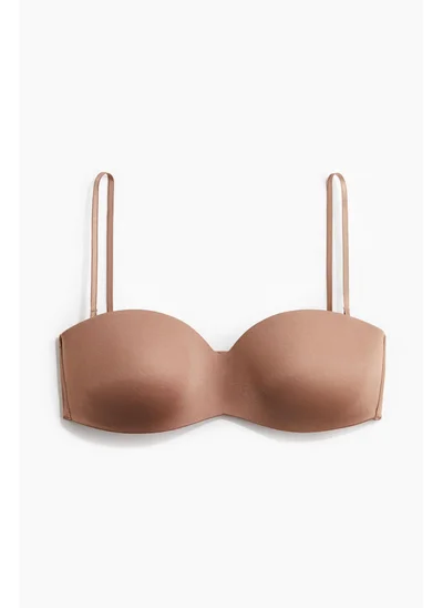 H&M Padded microfibre bandeau bra