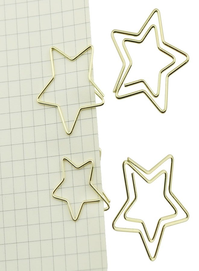 Heyous 50PCS Star Bookmark Holder Paper Clip Bookmark Holder Gold Pentagram Creative Paperclip Suitable for Office and School and Home Bookmark - Image 4
