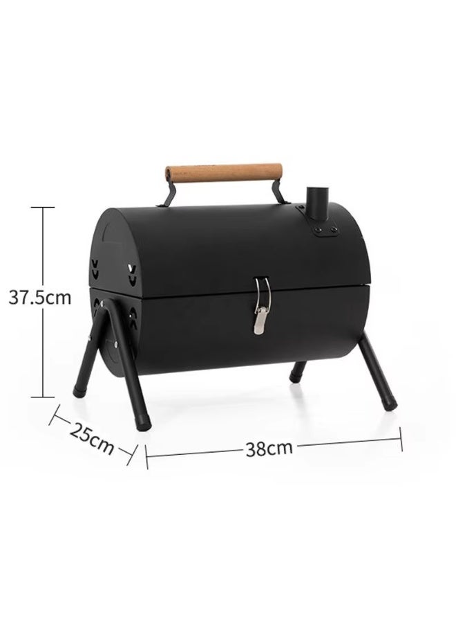 DubaiGallery Portable BBQ Grill with Lid and Carry Handle, Compact Charcoal Barbecue Grill for Outdoor Cooking, Includes Cooking Grate and Charcoal Trays, Lightweight Design for Camping, Picnic, Beach, Garden, Patio, Hiking and Family Gatherings - Image 2