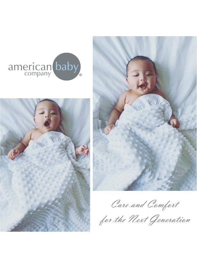 American Baby Company American Baby Company Heavenly Soft Minky Dot 3-Piece Mini/Portable Crib Bedding Set, Grey, for Boys and Girls  - Image 5