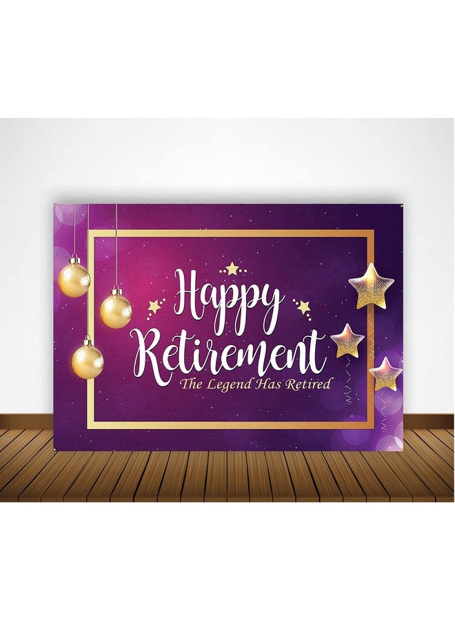 ثيم ماي بارتي لوازم حفلات التقاعد، وعناصر الديكور مع لافتة خلفية "تقاعد سعيد" (6 أقدام × 4 أقدام) - Image 1