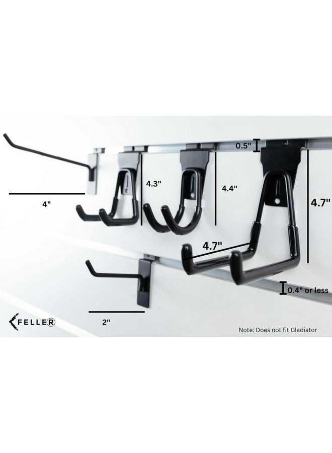 FELLER Slatwall Hooks and Slatwall Accessories - 20 Pack Premium Heavy Duty Single and Double Slatwall Hooks & Hangers for Efficient Storage, Used as Proslat Accessories - Image 3