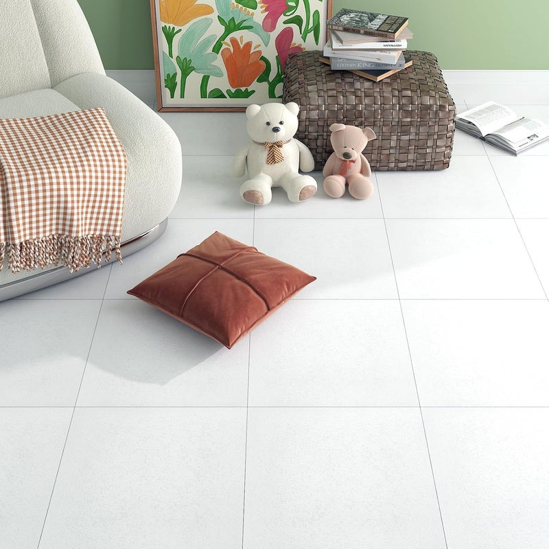 Decotalk 30 x 30 cm PVC Floor Stickers White Marble Adhesive 30 x 30 cm - Image 5