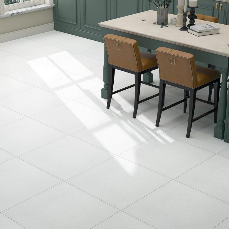 Decotalk 30 x 30 cm PVC Floor Stickers White Marble Adhesive 30 x 30 cm - Image 4