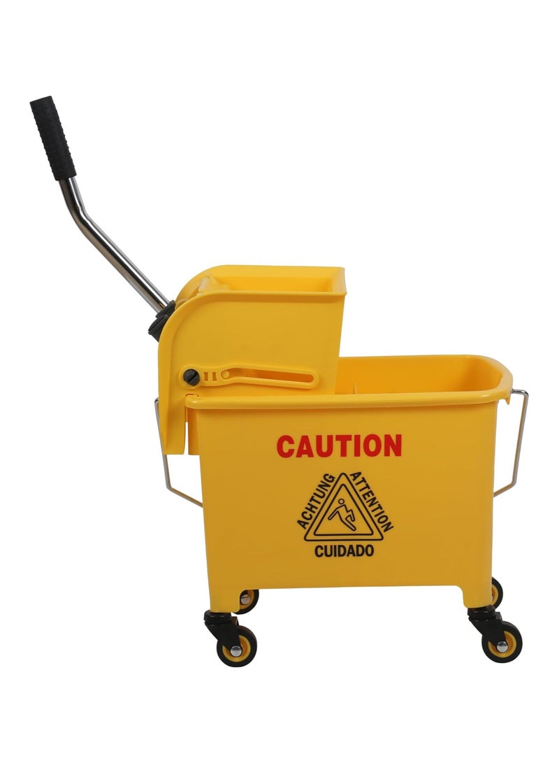 bunca Yellow mop bucket and side squeezer from bunca 20L - Image 2