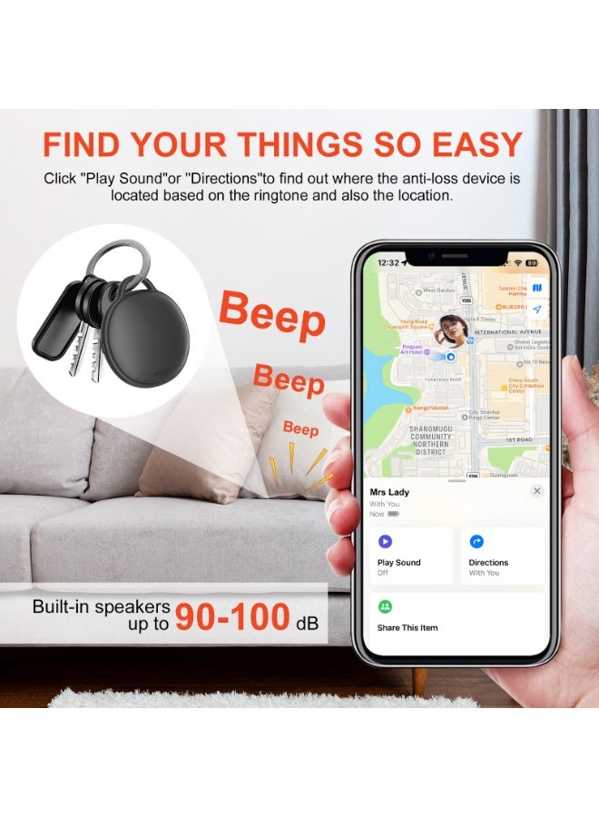Besswin iOS Only Bluetooth Tracker 4-pack Apple Find My GPS Tracker Global Location Smart Tag Location Tracker Up to 2 Year Battery Beep Sound Portable Multi-Packs for Phone, Keys, Wallets, Bags, Luggage, Pet - Image 3
