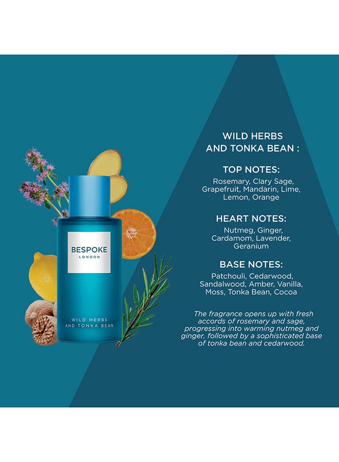 BESPOKE LONDON Men  Wild Herbs And Tonka Bean Eau De Parfum  - 100Ml  - Image 3