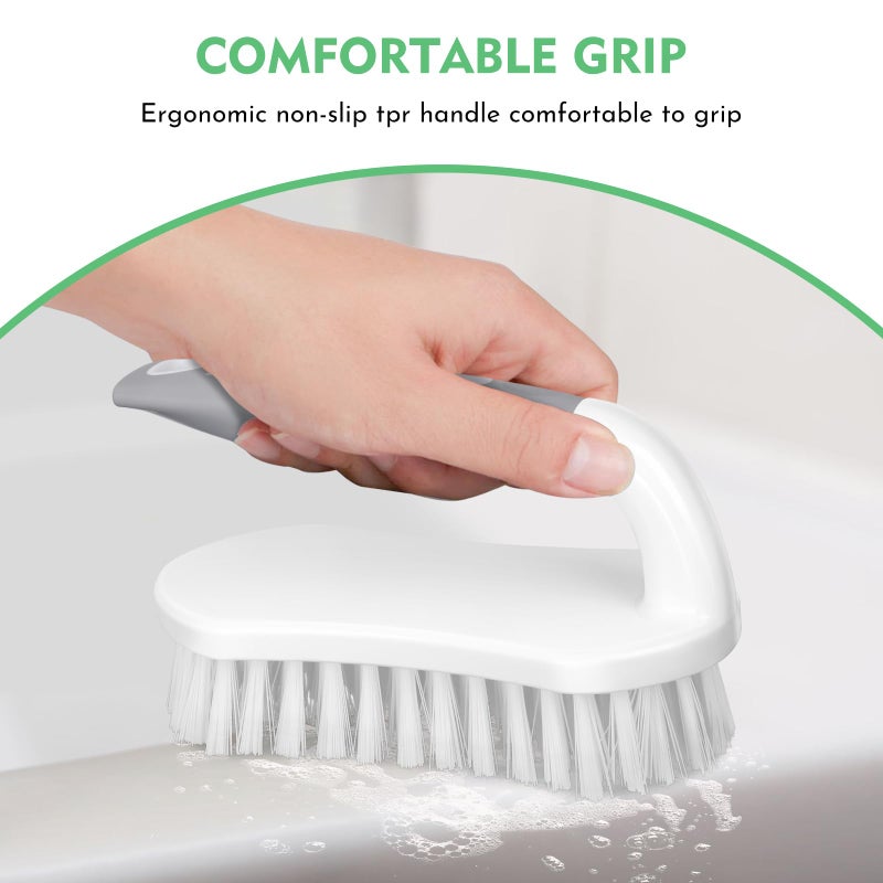 Setsail Scrub Brush Heavy-Duty Scrub Brushes For Cleaning With Stiff Bristles Cleaning Brush For Shower Bathroom Carpet Kitchen And Bathtub Scrubber - 2 Pack - Image 3