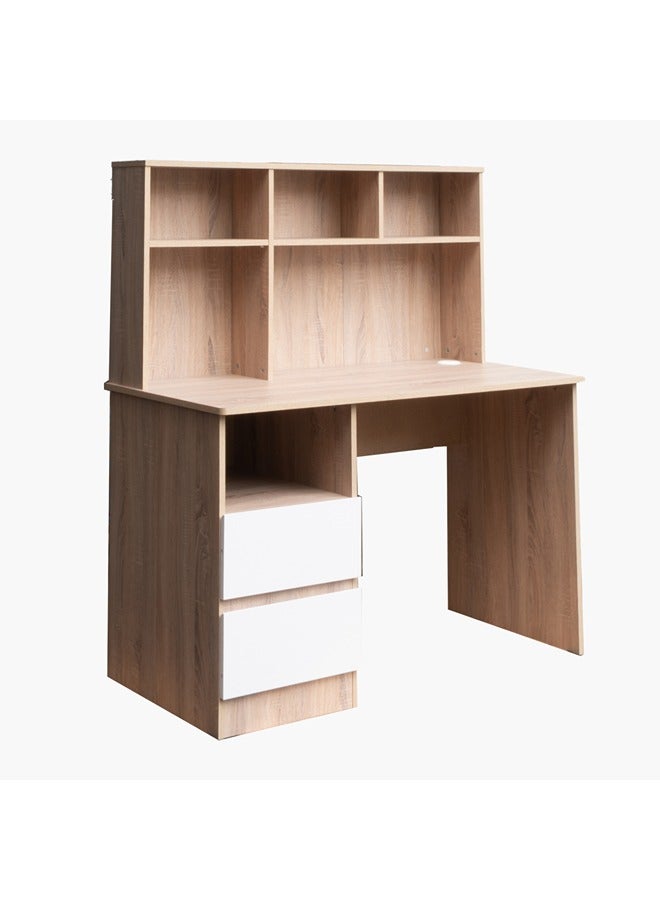 Home Box مكتب دراسة أليفورد باتارا مع 2 درج وهتش 120 × 134 × 59.5 سم - Image 3