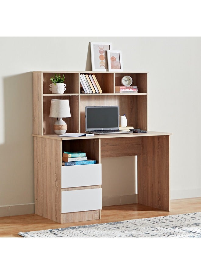 Home Box مكتب دراسة أليفورد باتارا مع 2 درج وهتش 120 × 134 × 59.5 سم - Image 1