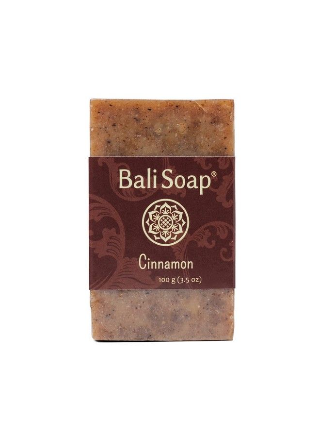 Bali Soap صابون القرفة الطبيعي للرجال والنساء - صابون للاستحمام والجسم والوجه - صابون نباتي يدوي الصنع - صابون مقشر - عبوة 3 قطع 3.5 أونصة لكل منها - Image 1