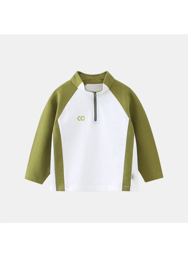 Golf Series Quick-dry Antibacterial] Boys' T-shirt Long Sleeve Spring/autumn Style Half-open Placket Baby Sportswear Girls - Image 5