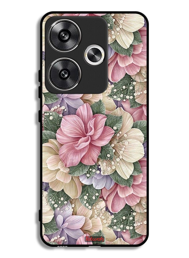 Tolwak Xiaomi Poco F6 5G Protective Case Cover Hd Floral - Image 1