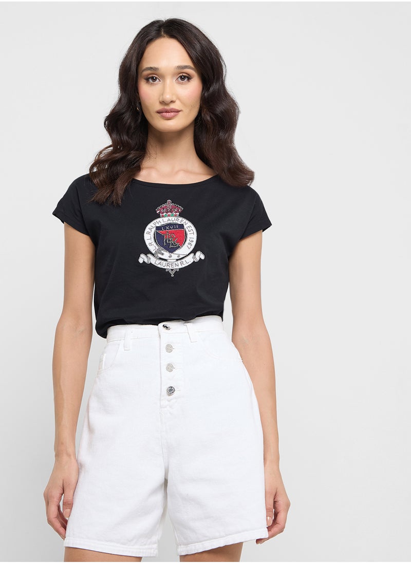 Lauren Ralph Lauren Crew Neck Graphic T-Shirt  - Image 1