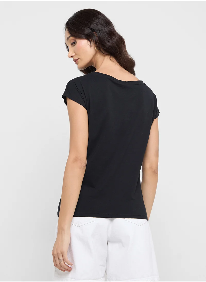 Lauren Ralph Lauren Crew Neck Graphic T-Shirt