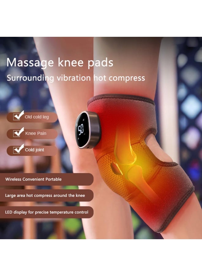 3 in 1 Heated Knee Massager, Knee Massager with Heat and Vibration, Portable Cordless Electric Massage Knee Heating Pads Elbow Shoulder Brace Wrap, 3 Vibration Modes and 5 Heat Modes - Image 2