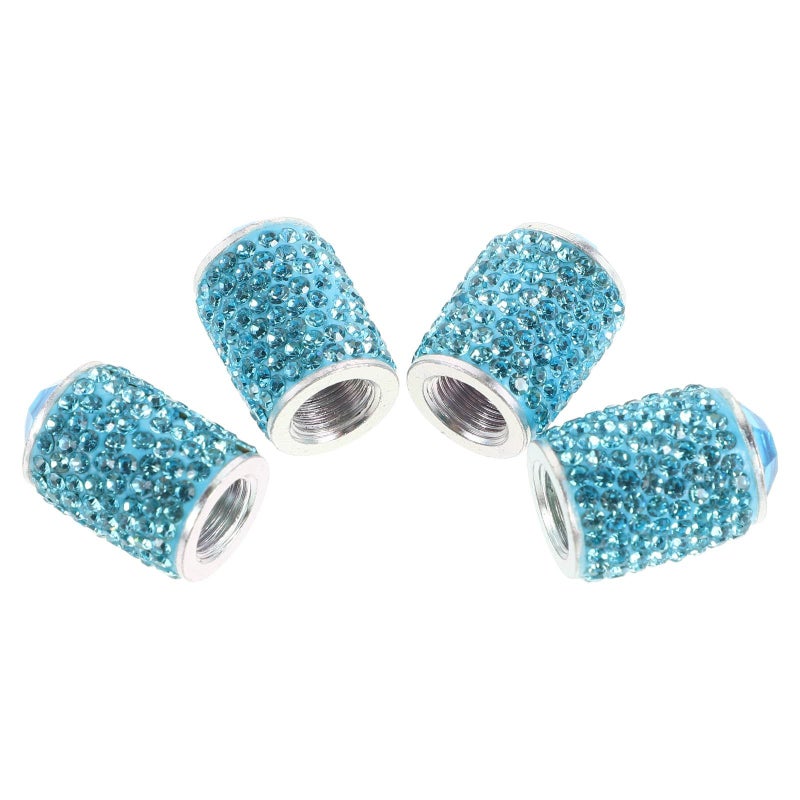 4pcs Aluminum Alloy Valve Stem Caps With Sealing Ring Universal Tire Valve Covers For Car SUV Bike Lake Color - Image 2