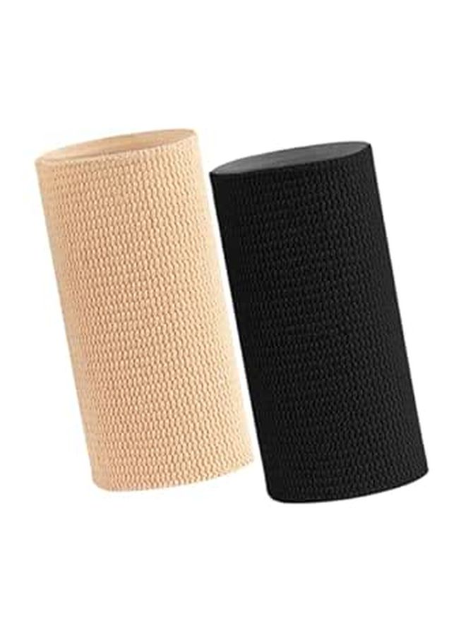 2 Pairs Elastic Ankle Support Sleeves Breathable Compression for Sports Injury Relief - Image 1