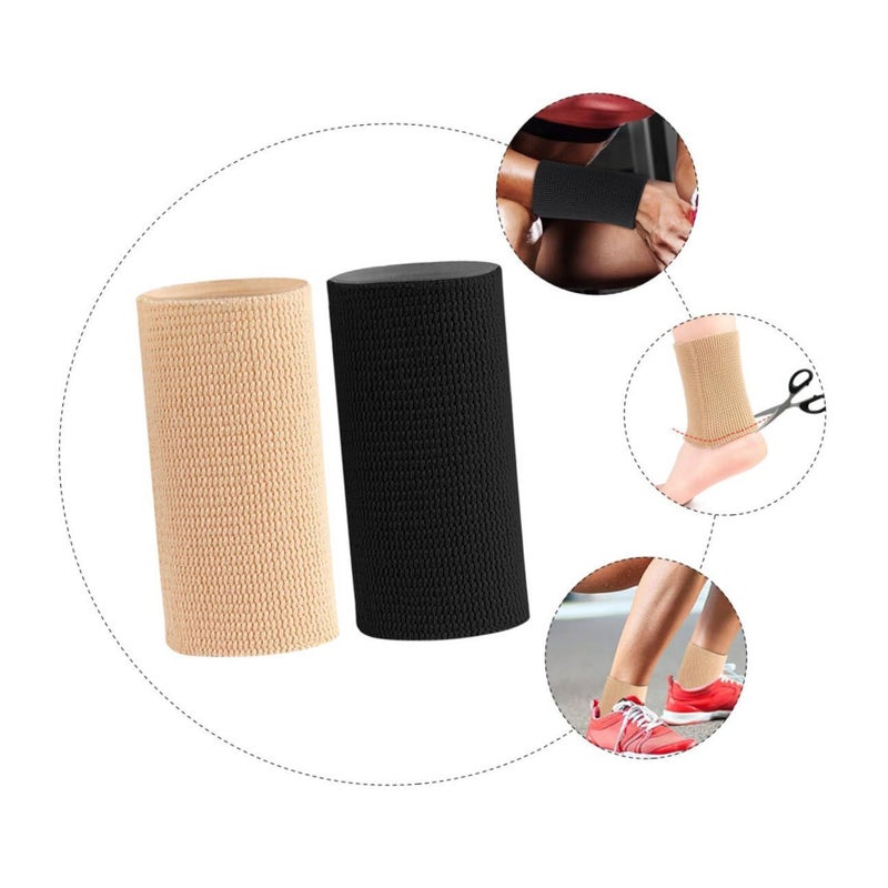 2 Pairs Elastic Ankle Support Sleeves Breathable Compression for Sports Injury Relief - Image 4