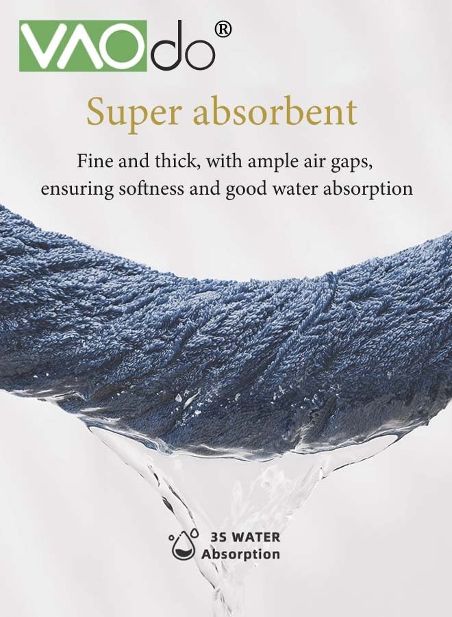 VAOdo 2PCS Towel Set, Skin-friendly and Soft Cotton Towels, High Absorbent Thick Towel, Moisture Bathroom Towel Set - Image 4