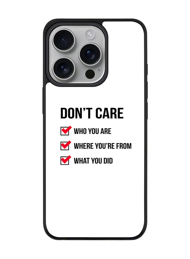 Stylizedd For iPhone 16 Pro Case [Compatible with MagSafe] Slim Magnetic cover Phone Case iPhone 16 Pro -Don't Care - Image 1