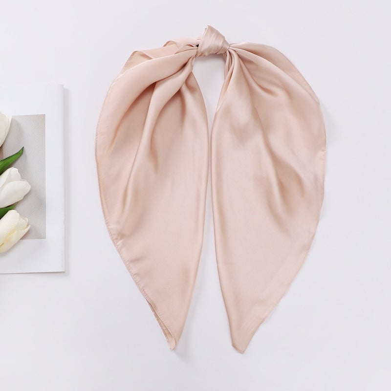 Simulated Silk Scarf Glossy Women''s Pure Color Square Scarf New Satin 70cm Stewardess Scarf Headband Wholesale - Image 3
