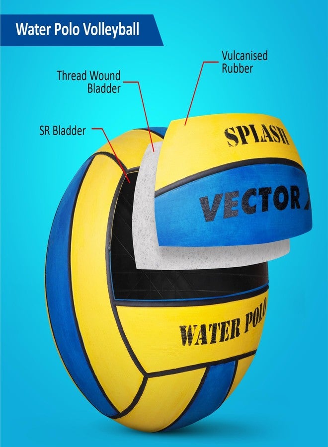 فيكتور أكس كرة بولو مائية من المطاط المقوى VECTOR X Splash، مقاس 5، 18 لوحة (عبوة من قطعة واحدة) - Image 2
