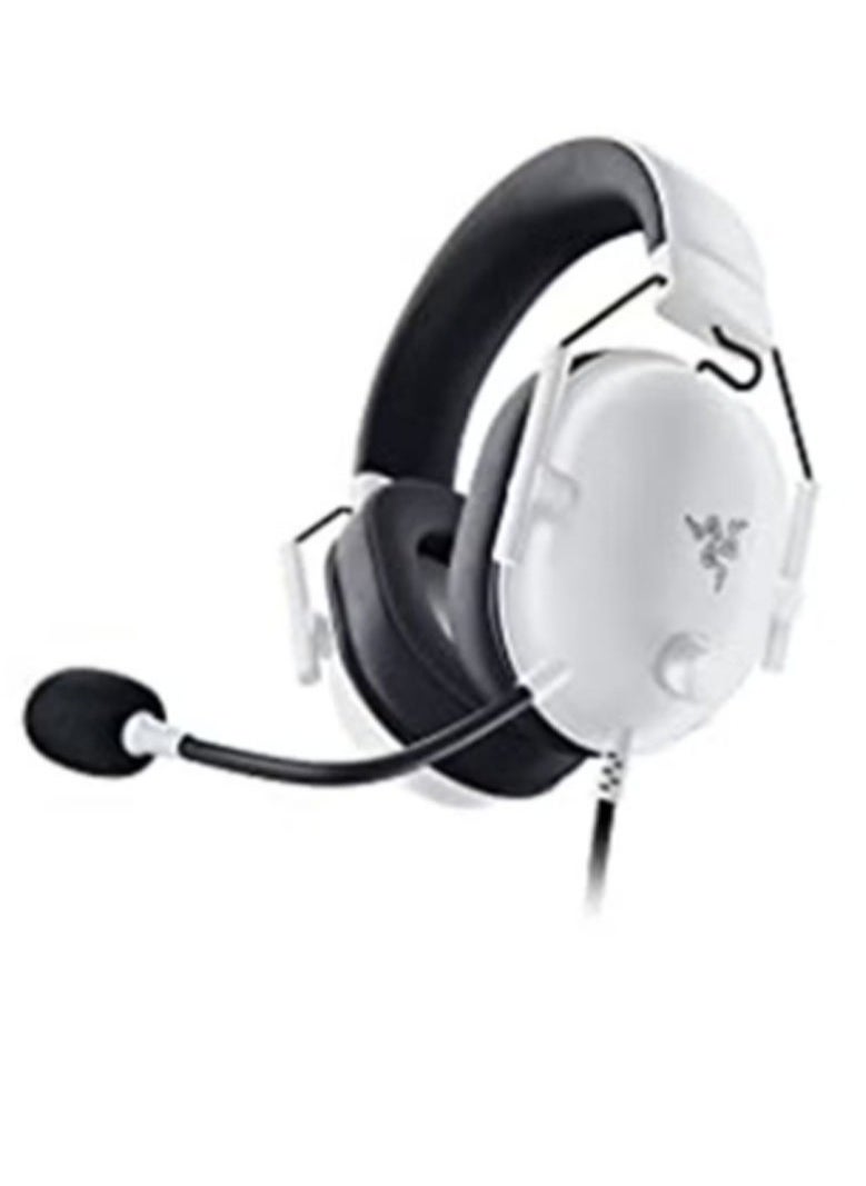 RAZER - BlackShark V2 X Wired Esports Gaming Headset, 7.1 Surround Sound, 50mm Drivers, 240g Lightweight Build, Noise Cancelling Mic, Hybrid Memory Foam Cushions Comfort or PC, Mac, PS4, PS5, Nintendo Switch, Xbox One, Xbox Series X|S, Mobile, White | RZ04-03240700-R3M1 - Image 1