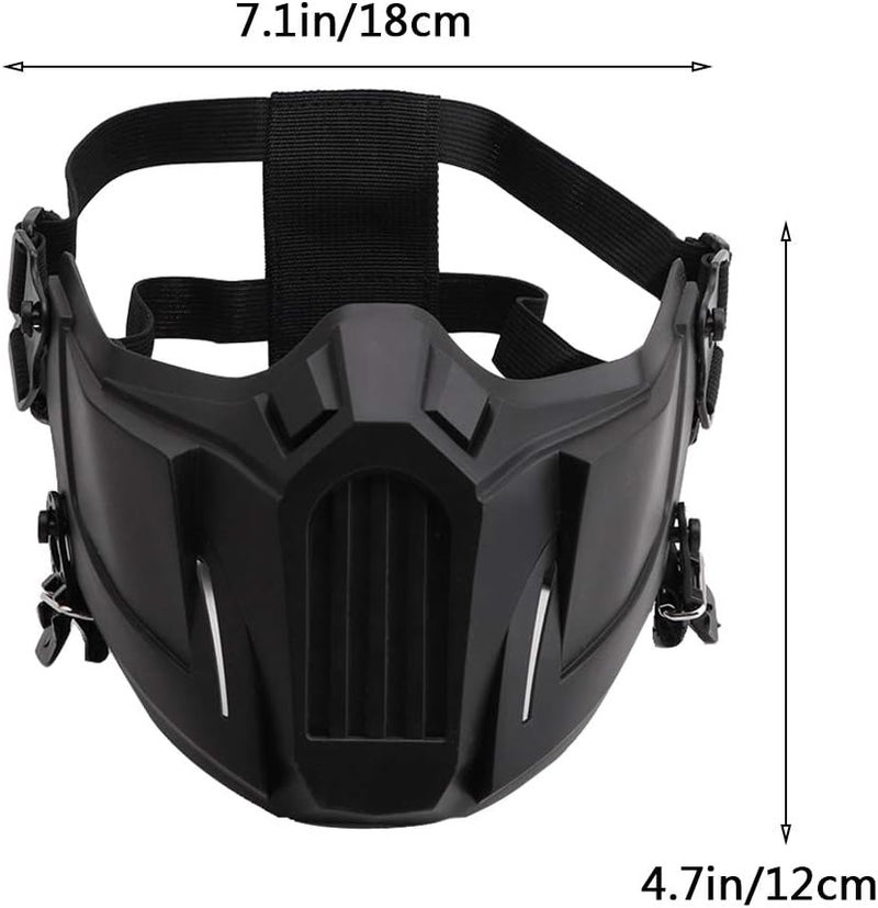 Aoutacc أقنعة نصف وجه هوائية، قناع تكتيكي للرسم بالطلاء معدات واقية لصيد كرات البي بي، إطلاق النار بالرسم بالطلاء - Image 4