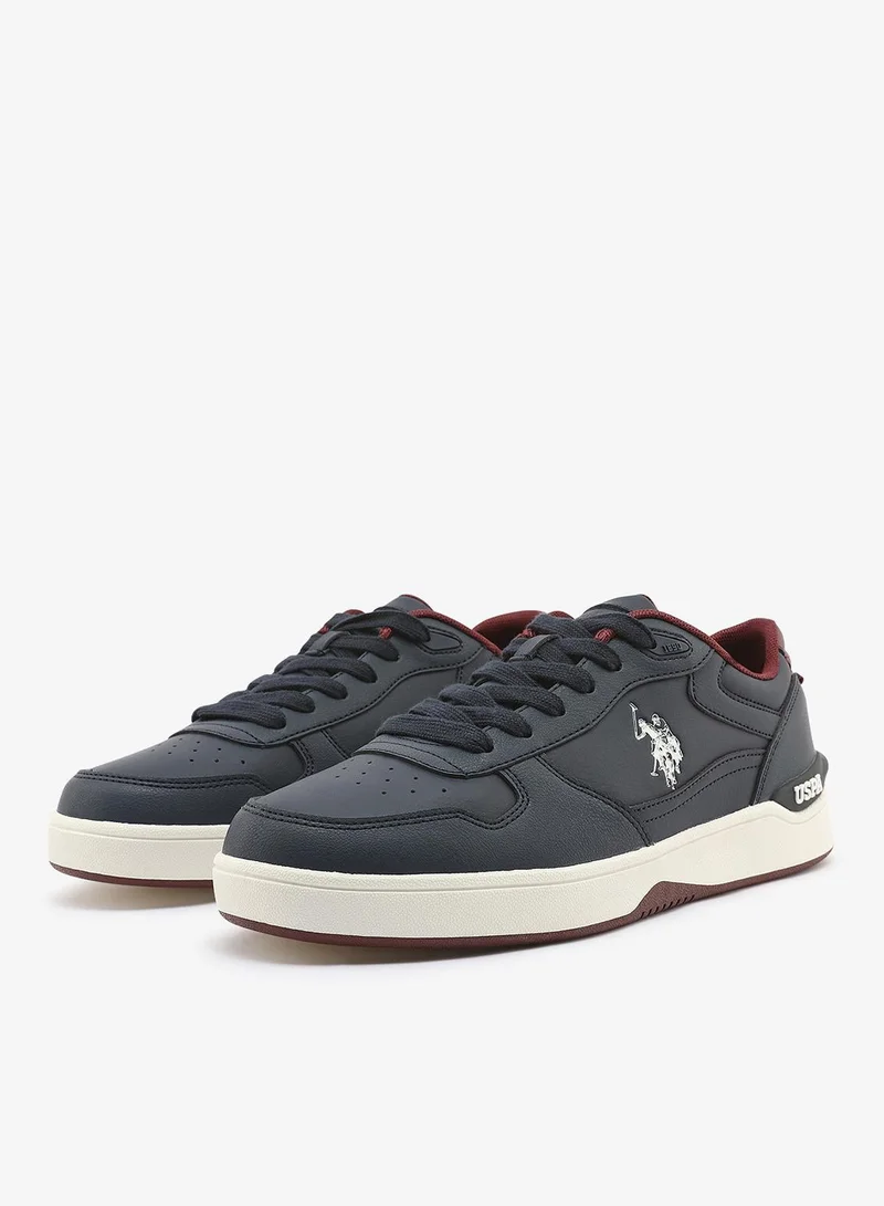 U.S. Polo Assn. Navy Men's Navy Sneakers - Classic Design with Accents, Comfortable Casual Shoes for Everyday Style for Men | Best Price UAE